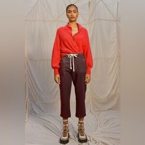NWT Urban Outfitters Kimchi Blue Emerson Corduroy Pants burgundy size small